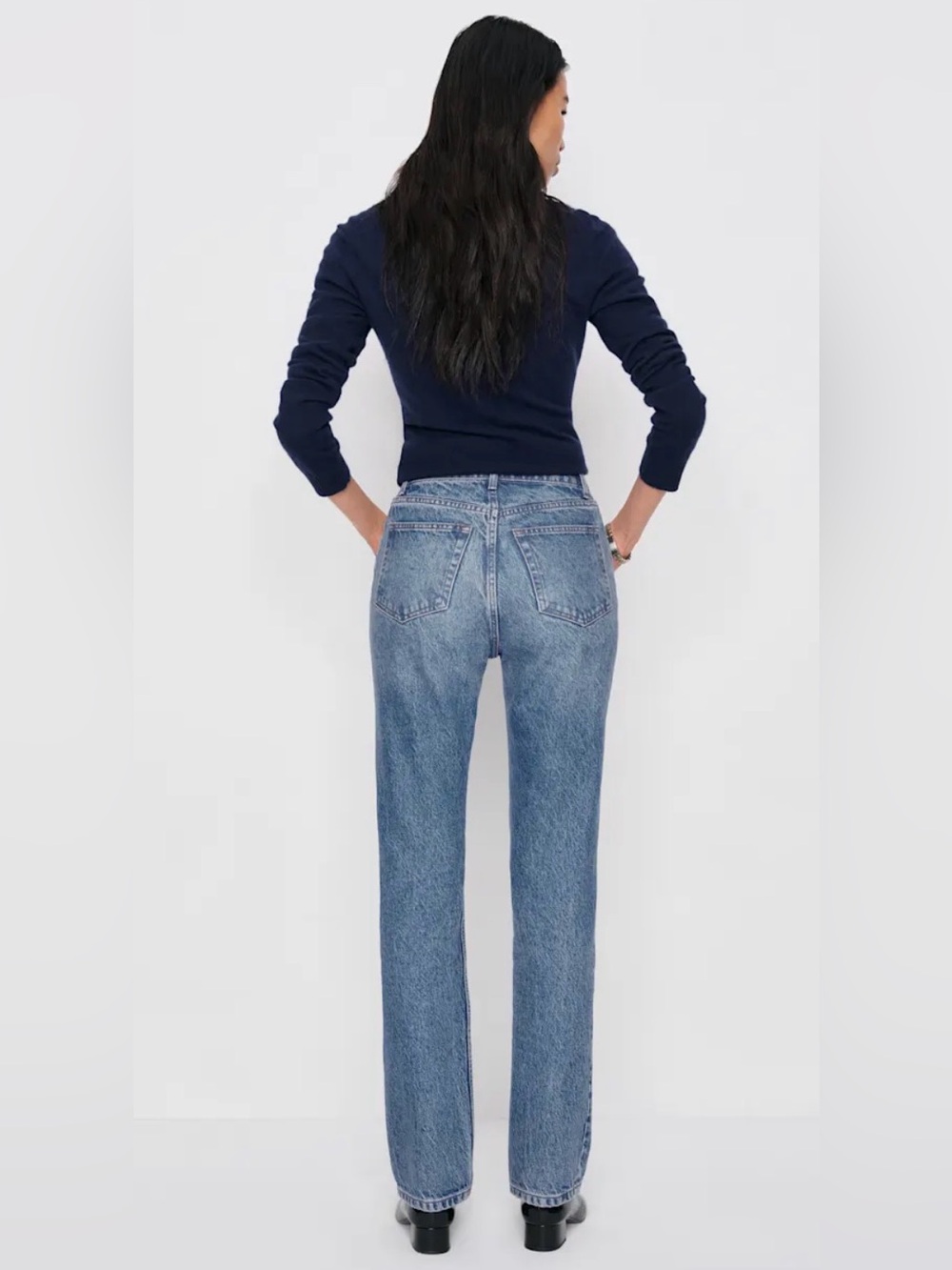 Reformation Cynthia High Rise Straight Jeans in Colorado: 29 - Picture 3 of 16